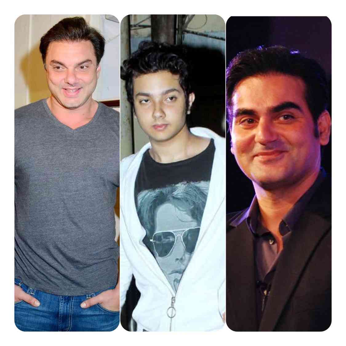 L-R: Sohail Khan, Nirvaan Khan and Arbaaz Khan