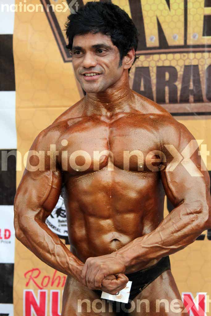 Dinesh Khadgi during 'Megheshree' - the bodybuilding competition at YCCE's fest YASH 16.0 co-presented by Nation Next