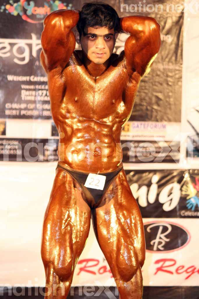 Ishan Pandit during 'Megheshree' - the bodybuilding competition at YCCE's fest YASH 16.0 co-presented by Nation Next
