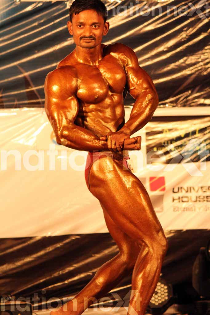 Umesh Awarkar during 'Megheshree' - the bodybuilding competition at YCCE's fest YASH 16.0 co-presented by Nation Next