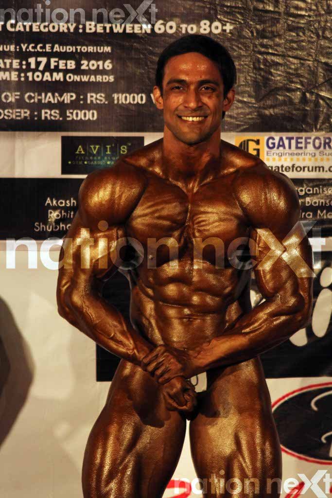 Kishan Tiwari during 'Megheshree' - the bodybuilding competition at YCCE's fest YASH 16.0 co-presented by Nation Next