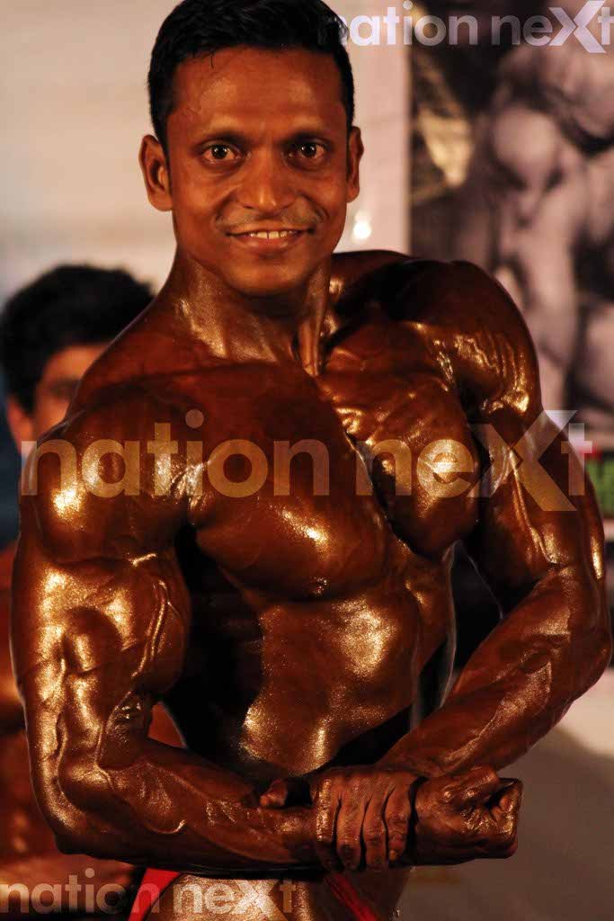 Manish G Batho during 'Megheshree' - the bodybuilding competition at YCCE's fest YASH 16.0 co-presented by Nation Next