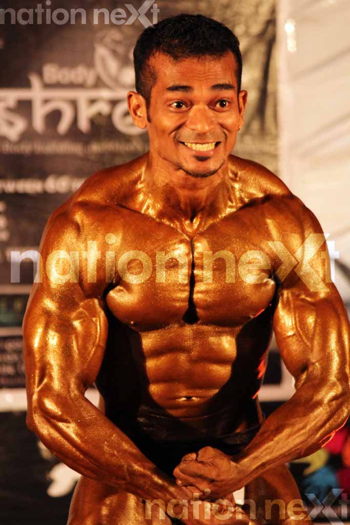 Manoj Mahale during 'Megheshree' - the bodybuilding competition at YCCE's fest YASH 16.0 co-presented by Nation Next