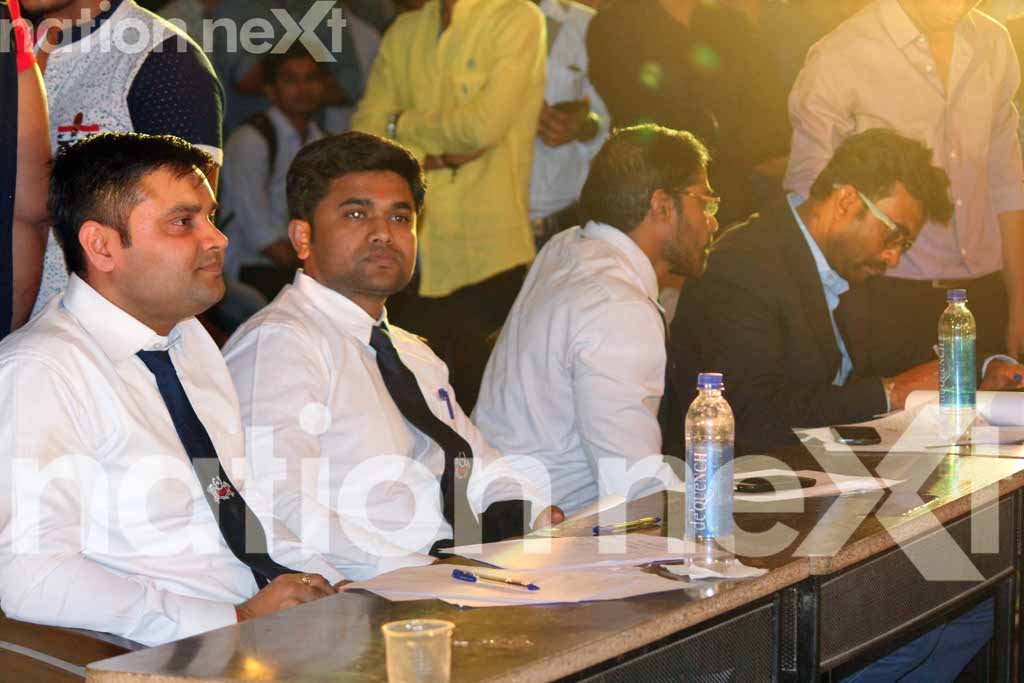 JUDGES: Swapnil Waghule, Abhishek Karingwar, Dinesh Chaware and Raju Kotewar during 'Megheshree' - the bodybuilding competition at YCCE's fest Yash 16.0 co-presented by Nation Next
