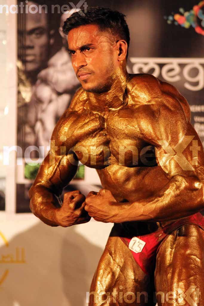 Mukesh Shahu during 'Megheshree' - the bodybuilding competition at YCCE's fest YASH 16.0 co-presented by Nation Next