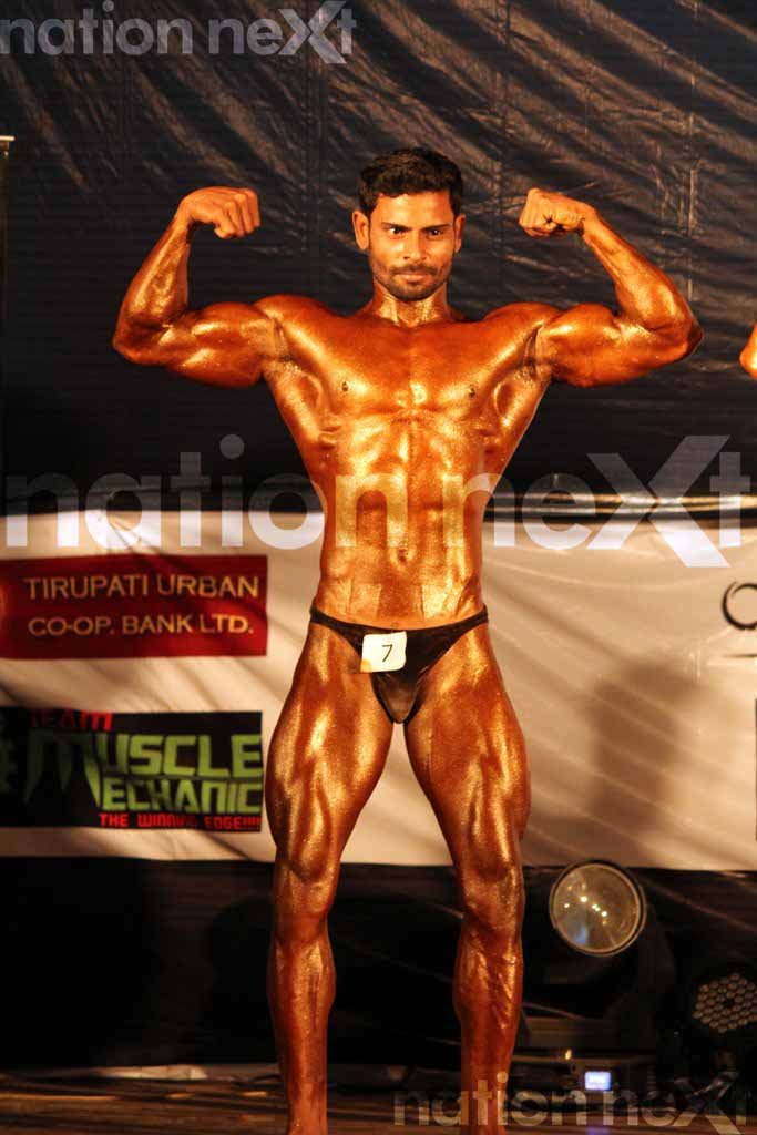 Rupesh Moendekar during 'Megheshree' - the bodybuilding competition at YCCE's fest YASH 16.0 co-presented by Nation Next