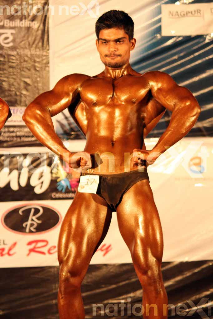 Sandip Dharmik during 'Megheshree' - the bodybuilding competition at YCCE's fest YASH 16.0 co-presented by Nation Next