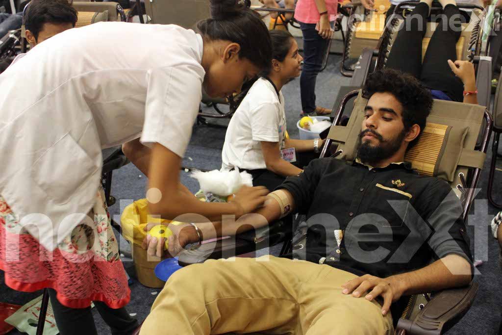 Jay Dadlani at Constructivity Blood Donation Camp at Chitnavis Centre, Nagpur