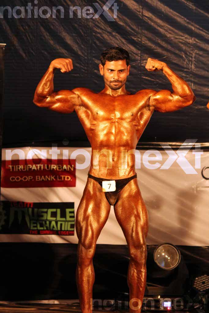 Taasif Khan during 'Megheshree' - the bodybuilding competition at YCCE's fest YASH 16.0 co-presented by Nation Next