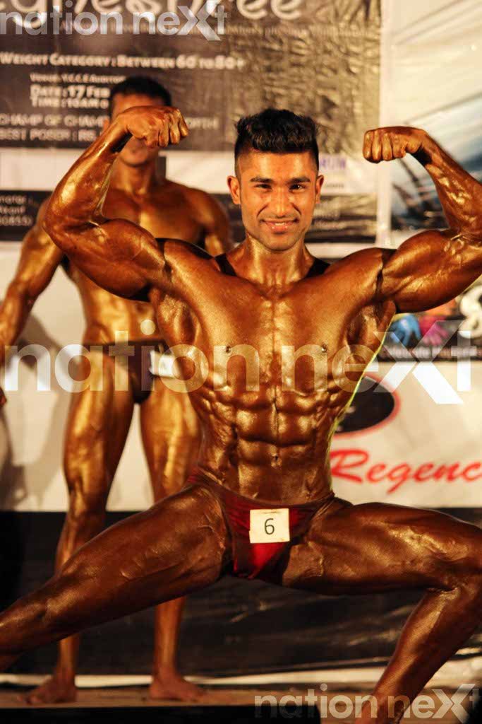 Ajaz Khan during 'Megheshree' - the bodybuilding competition at YCCE's fest YASH 16.0 co-presented by Nation Next