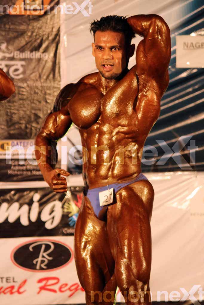 Arnold Francis during 'Megheshree' - the bodybuilding competition at YCCE's fest YASH 16.0 co-presented by Nation Next