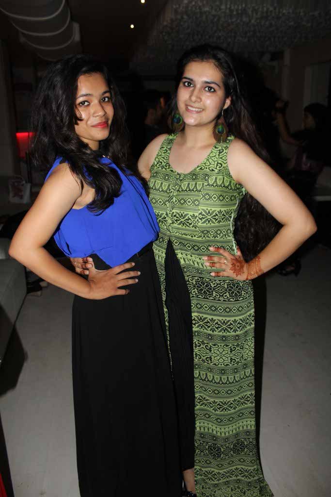 Radha Khandelwal and Jasmehar Swanni at Accounting Academy's freshers' party for CS students at Fionaa, Nagpur