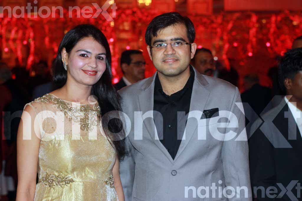 Neha and Akshit Nangia at Devika and Kunal Shukul's cocktail ceremony at Hotel Centre Point, Nagpur