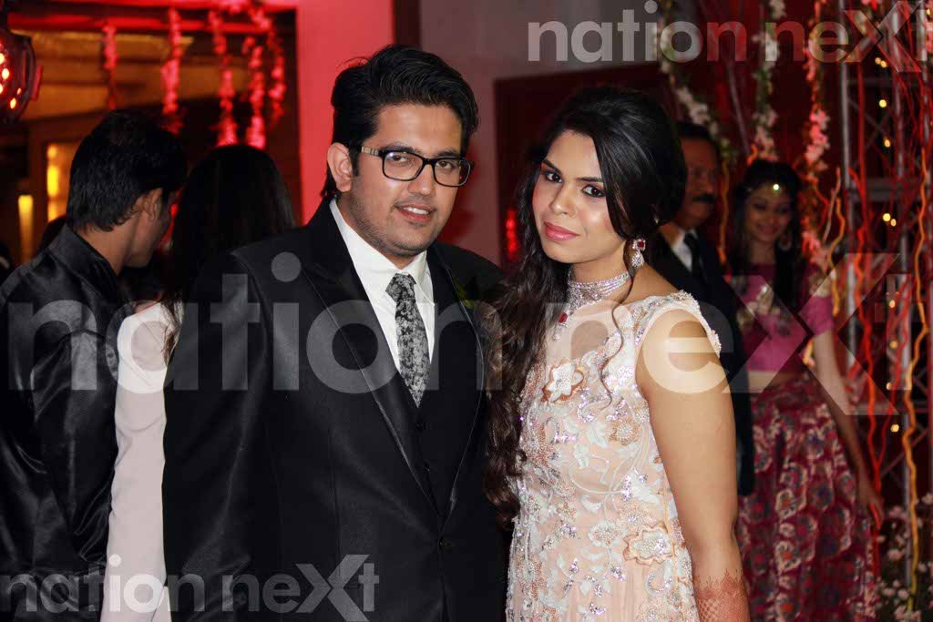 Kunal and Devika Shukul at their cocktail ceremony at Hotel Centre Point, Nagpur