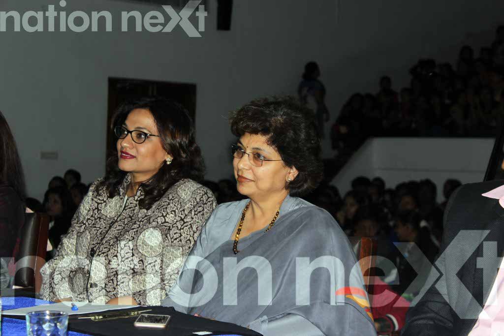 Nidhi Gandhi and Rina Sinha - Judges at the Miss LAD personality contest enjoy a performance at the cultural fest 'Jashna,' co-presented by India Next Media's digital newspaper Nation Next