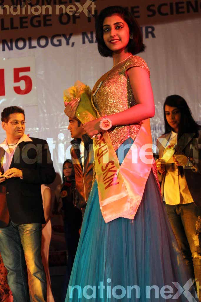 Rucha Moghe right after winning the subtitle 'Miss Beautiful Skin' at the Miss LAD personality contest at the cultural fest 'Jashna,' co-presented by India Next Media's digital newspaper Nation Next