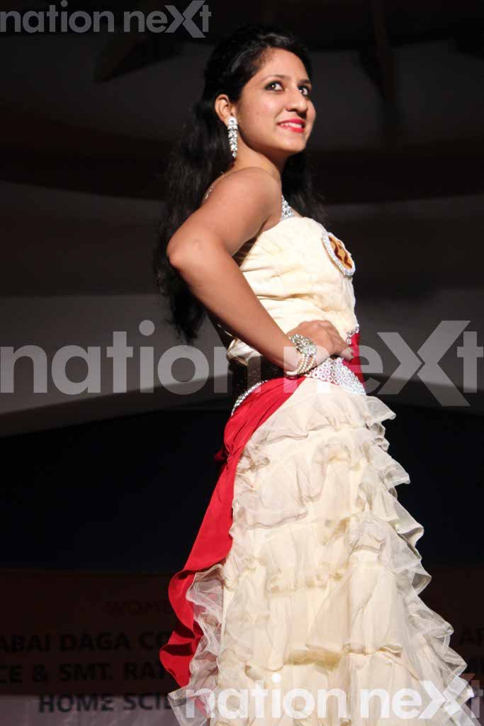 Annie Pareek walks the ramp for the Miss LAD personality contest at the cultural fest 'Jashna,' co-presented by India Next Media's digital newspaper Nation Next