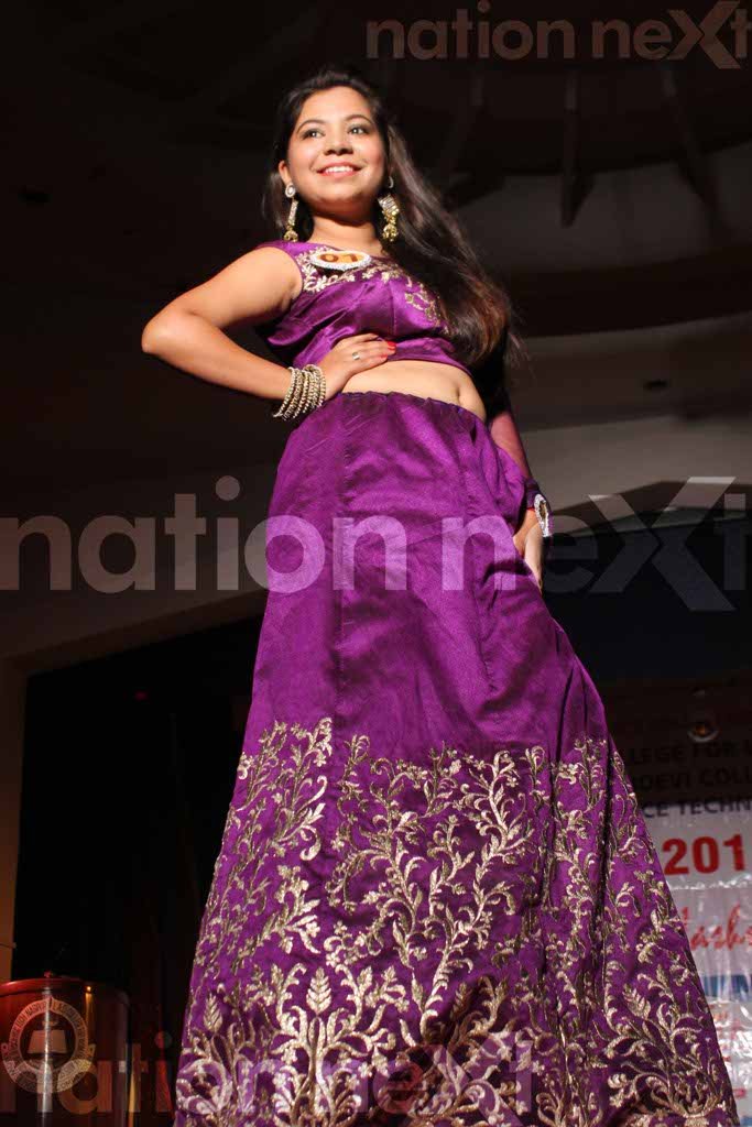 Shubhra Chandpurkar walks the ramp for the Miss LAD personality contest at the cultural fest 'Jashna,' co-presented by India Next Media's digital newspaper Nation Next