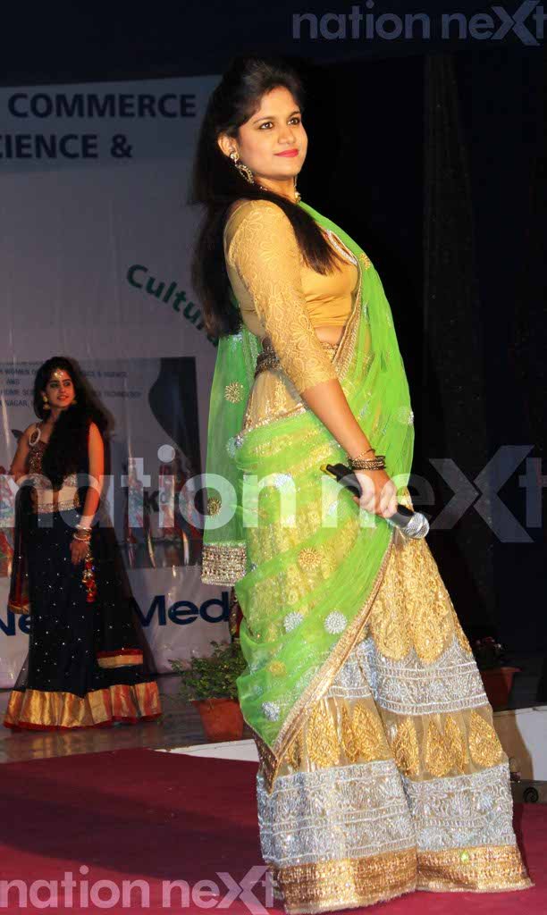 Swaima Ahmad walks the ramp for the Miss LAD personality contest at the cultural fest 'Jashna,' co-presented by India Next Media's digital newspaper Nation Next