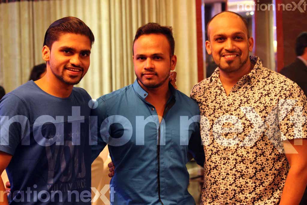 Vaibhav Rathi, Pankaj Tumram and Pavan Mangoli at Dr Sameer Arbat and Dr Tulika Parasher Arbat's wedding reception at Hotel Centre Point, Nagpur