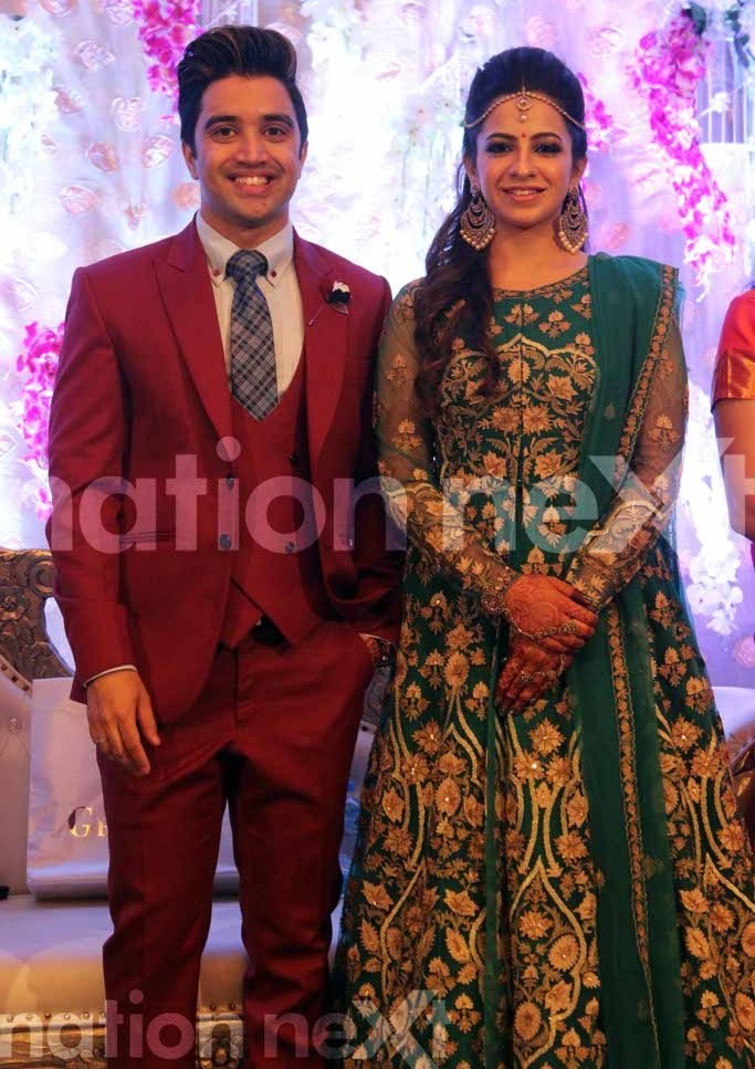 Dr Sameer Arbat and Dr Tulika Parasher Arbat at their wedding reception at Hotel Centre Point, Nagpur