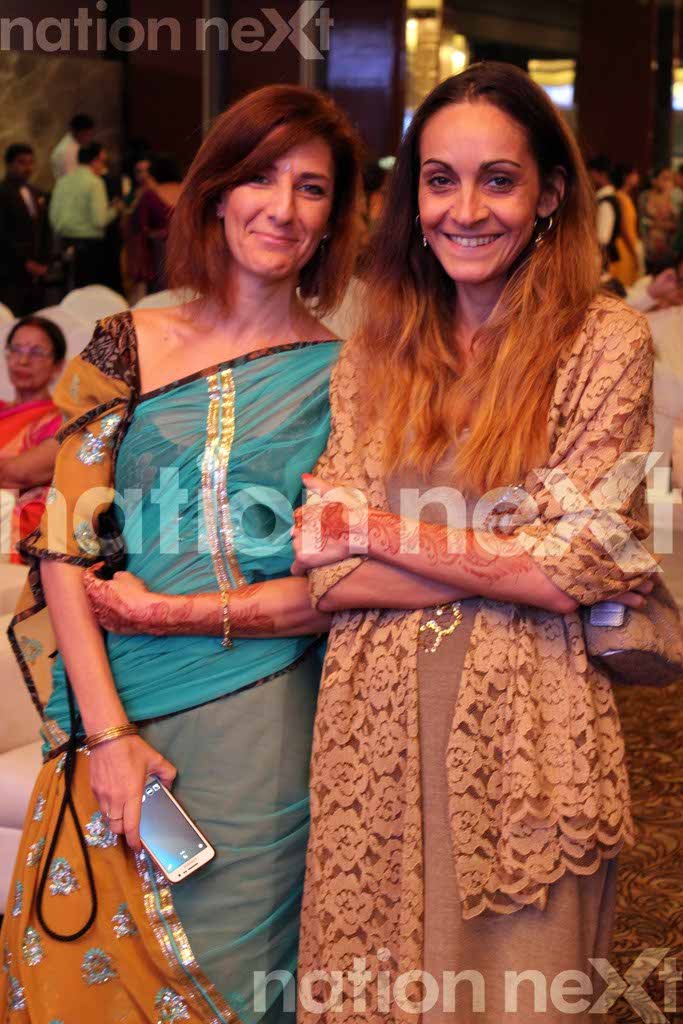 Alessia Carsughi, Laura Baldinelli at Dr Sameer Arbat and Dr Tulika Parasher Arbat's wedding reception at Hotel Centre Point, Nagpur