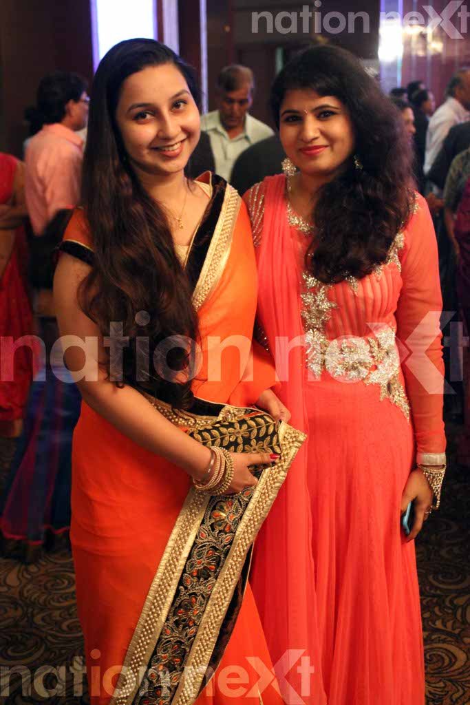 Ashwini Ahir and Yamini Rathore at Dr Sameer Arbat and Dr Tulika Parasher Arbat's wedding reception at Hotel Centre Point, Nagpur