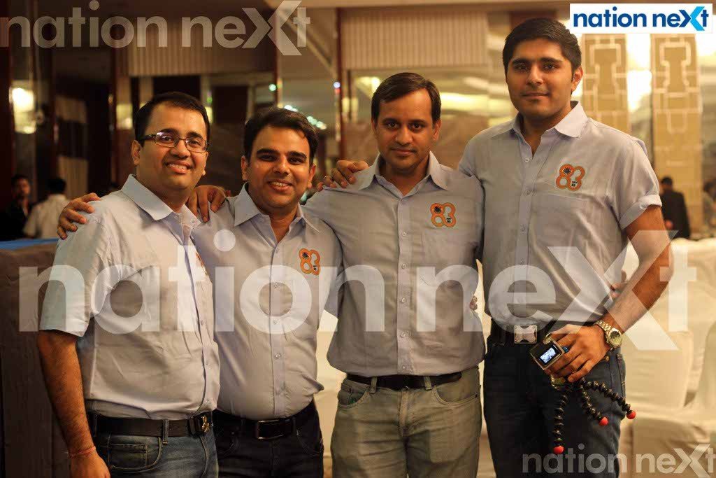 Gaurav Agarwal, Anurag Pashine, Piyush Daga and Punan Choudhary at the event 'Comedy for a cause' organised by Nagpur Round Table 83 at Hotel Centre Point, Nagpur