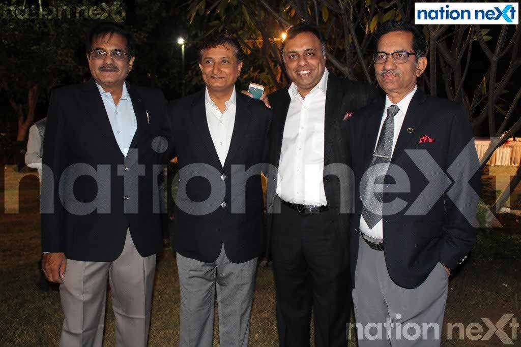 KK Daga, Yogesh Kataria, Amit Pacheriwala, and Chandrashekhar Shegaonkar during MIDC Industries Association (MIA) Diwali Milan at CP Club, Civil Lines, Nagpur