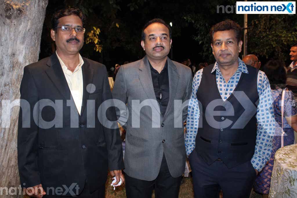 Prashant Meshram, Nitin Lonkar and Jeevan Ghime during MIDC Industries Association (MIA) Diwali Milan at CP Club, Civil Lines, Nagpur