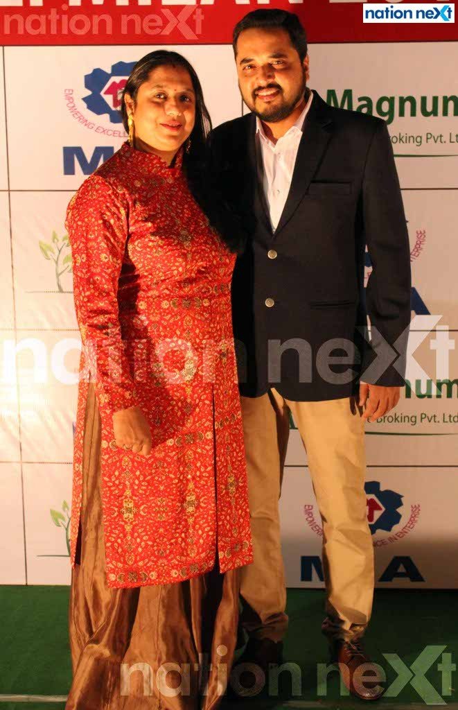 Purvi and Sachin Jain during MIDC Industries Association (MIA) Diwali Milan at CP Club, Civil Lines, Nagpur
