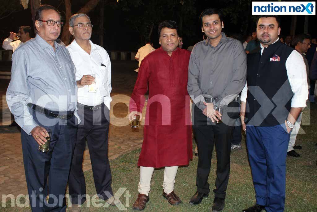 Vasant Kakirwar, Deepak Killerdar, Anup Singh Satpathy, Chintan Babaria with Rohan Purohit during MIDC Industries Association (MIA) Diwali Milan at CP Club, Civil Lines, Nagpur