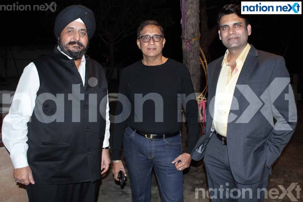 Yogi Singh, Surendra Jaiswal with Prashant Vaidya during MIDC Industries Association (MIA) Diwali Milan at CP Club, Civil Lines, Nagpur
