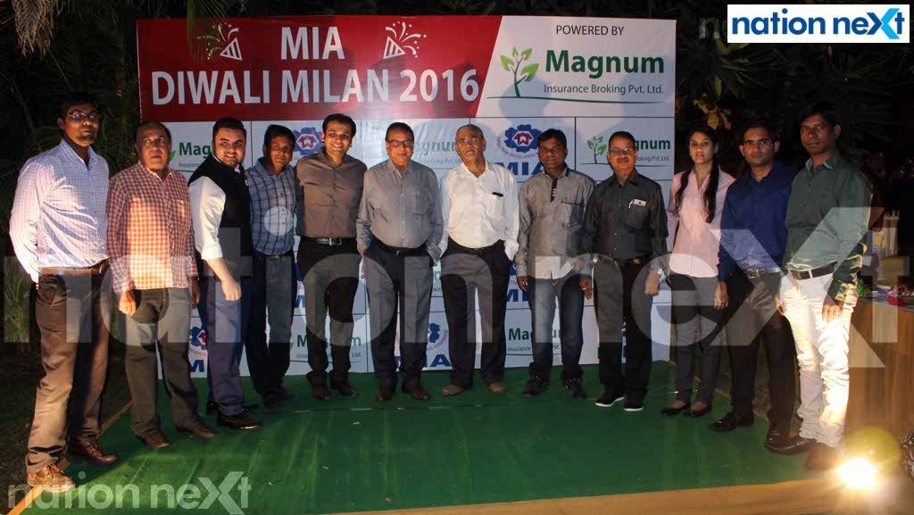The whole team of Magnum Insurance Broking during MIDC Industries Association (MIA) Diwali Milan at CP Club, Civil Lines, Nagpur