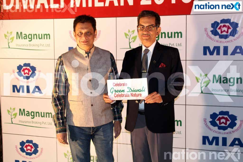Atul Pandey and Chandrashekhar Shegaonkar (Secretary MIA) during MIDC Industries Association (MIA) Diwali Milan at CP Club, Civil Lines, Nagpur