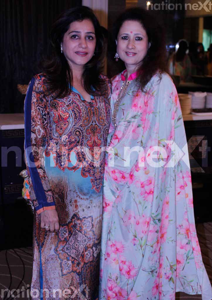 Nandita Sahu and Rohini Rai during Sneha Vastani's baby shower at Hotel Centre Point, Nagpur