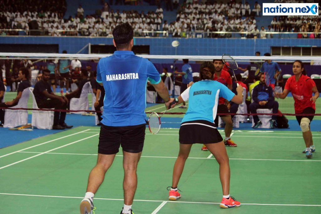 Badminton champions during the 73rd Inter State Inter Zonal Badminton Championship at Divisional Sports Complex, Mankapur in Nagpur.