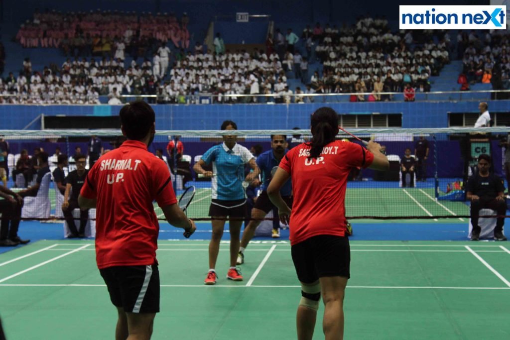 Badminton champions during the 73rd Inter State Inter Zonal Badminton Championship at Divisional Sports Complex, Mankapur in Nagpur.