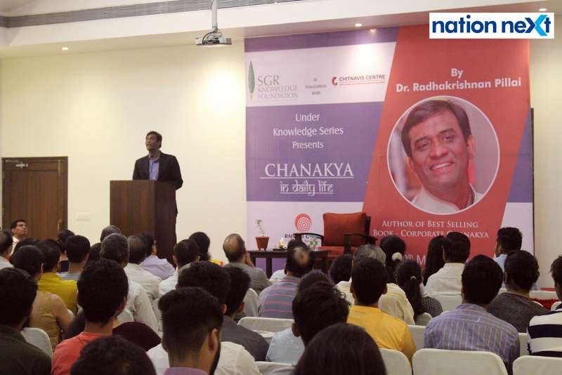 Dr Radhakrishnan Pillai, was in Nagpur to speak about the age-old wisdom of Chanakya at a session by SGR Knowledge Foundation at Chitnavis Centre, Nagpur. 