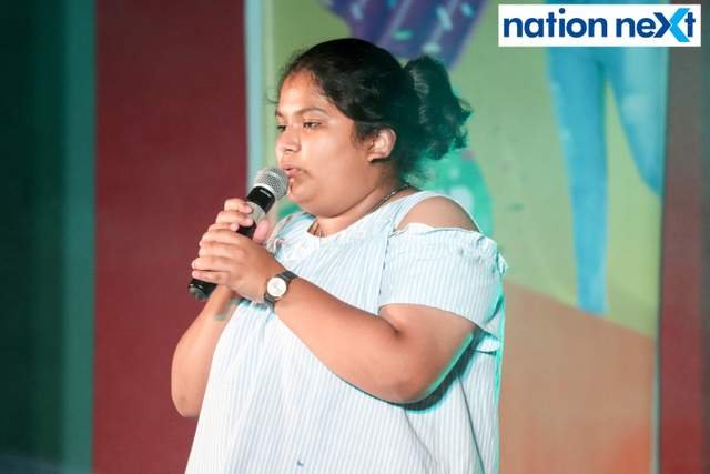 Lavanya Singh at the singing competition 'Swarmanzar' held during VNIT's cultural fest Aarohi 2018 in Nagpur