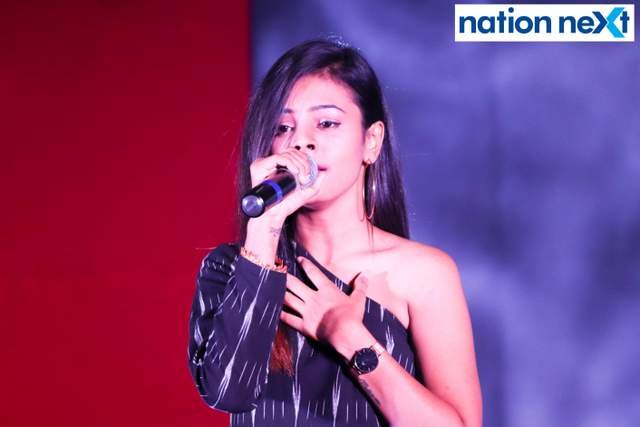 Shreya Jain at the singing competition 'Swarmanzar' held during VNIT's cultural fest Aarohi 2018 in Nagpur