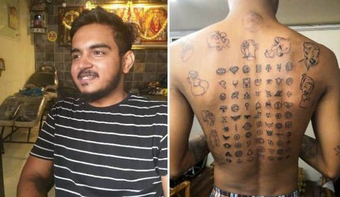 Nagpur tattoo artist Pradeep Mulani made an entry in the Guinness Book of World Record by engraving 448 tattoos in 22 hours.