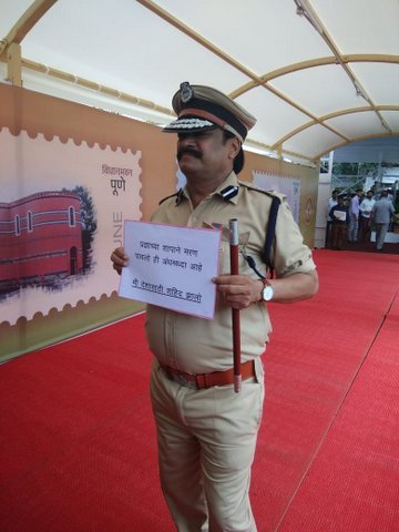 Nagpur MLC from Nationalist Congress Party (NCP) Prakash Gajbhiye this time showed up as martyred cop Hemant Karkare at Vidhan Bhavan in Mumbai.