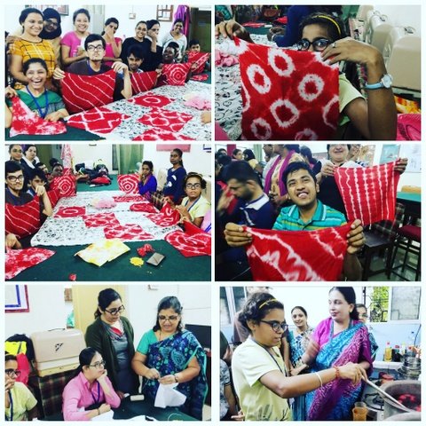 Postgraduate department of LAD College and SVK Shikshan Sanstha jointly organised a Tie & Dye? and Screen Printing Workshop for disabled students. 
