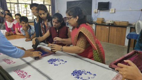 Postgraduate department of LAD College and SVK Shikshan Sanstha jointly organised a Tie & Dye? and Screen Printing Workshop for disabled students. 