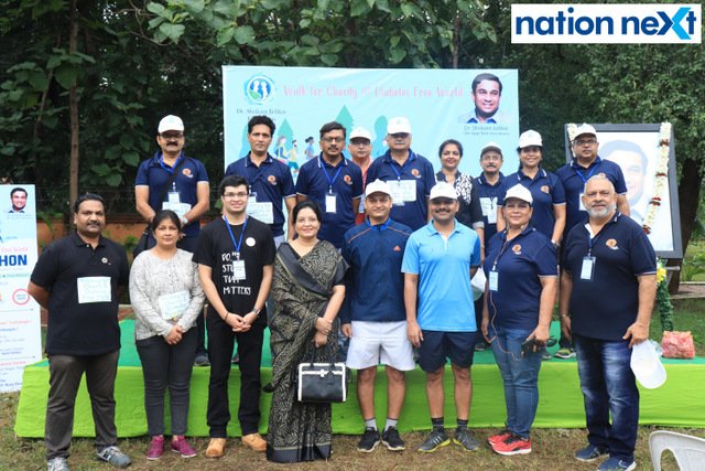 Members of Dr Shrikant Jichkar Foundation during Walkathon in Nagpur