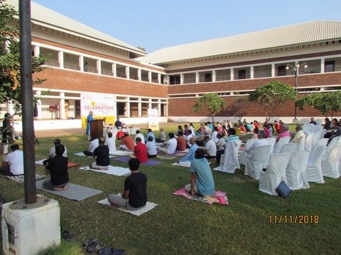Janardan Swami Yogabhyasi Mandals Chitnavis Centre branch that conducts free yoga classes every morning will celebrate its fifth anniversary on Sunday.