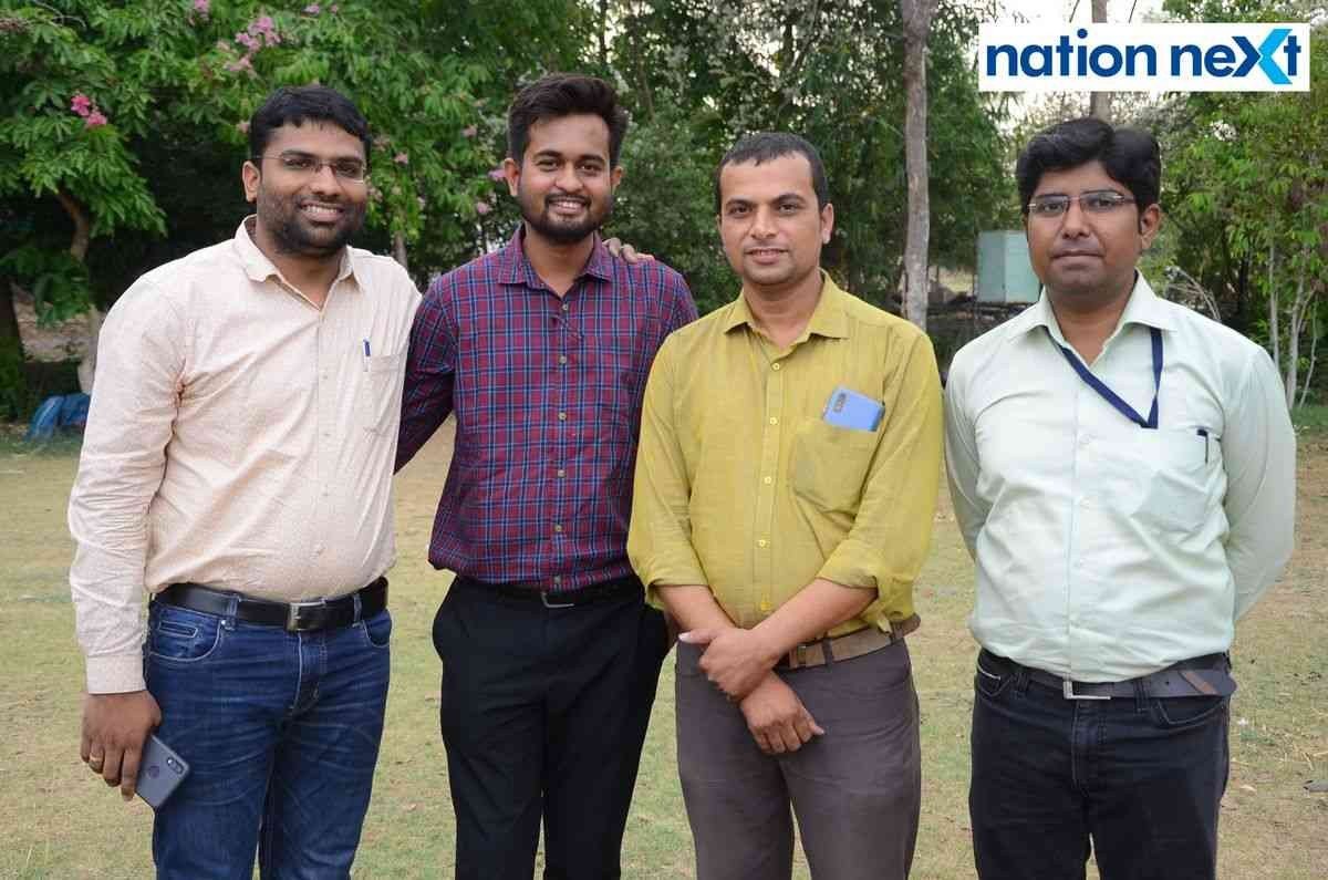 Survesh Warjurkar, Ritesh Banpurkar, Praful Randive and Pramar Bakane during the event 'Flashmob 2K22' organised at Tulsiramji Gaikwad Patil College in Nagpur