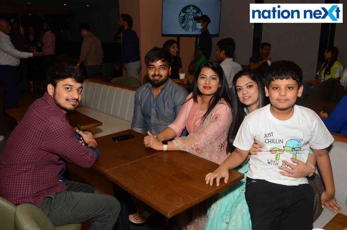 Amay, Rahul, Priyanka, Priyanka and Ved during the launch event of Tata Starbucks in Nagpur