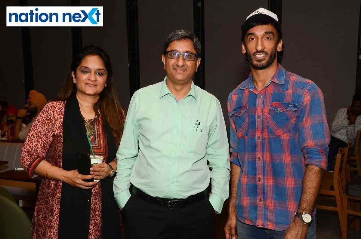 Atmika and Rishi Kapoor with Juzar Vali during the launch event of Tata Starbucks in Nagpur